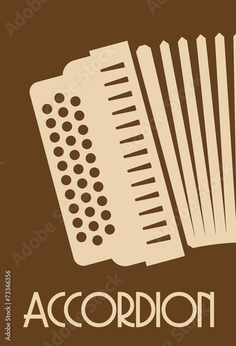 accordion retro poster