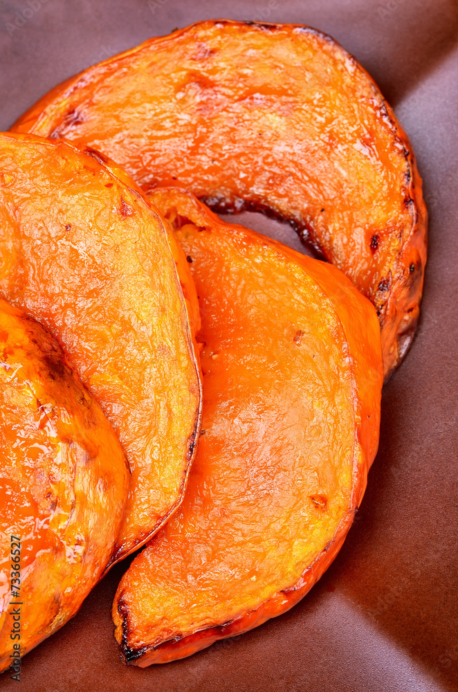 Baked pumpkin slices with honey Baked pumpkin slices with honey