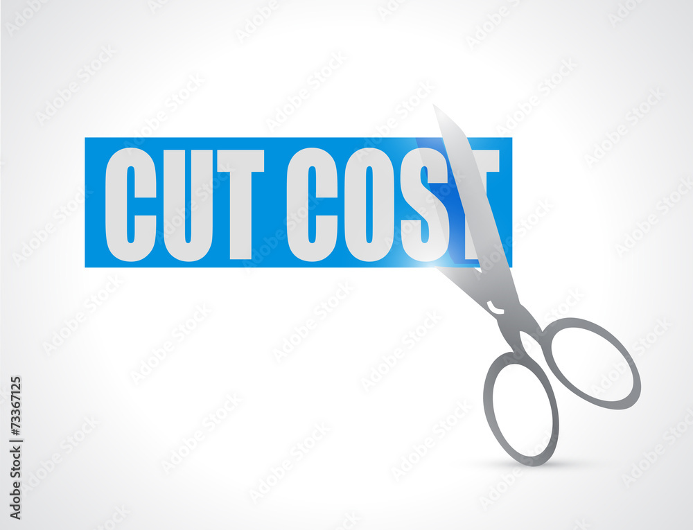 cut costs concept illustration design