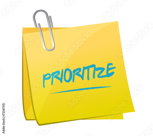 Quadro em tela prioritize post memo illustration