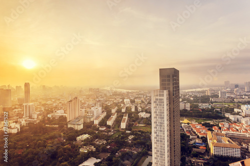 panoramic cityscape of bangkok,thailand © zhu difeng