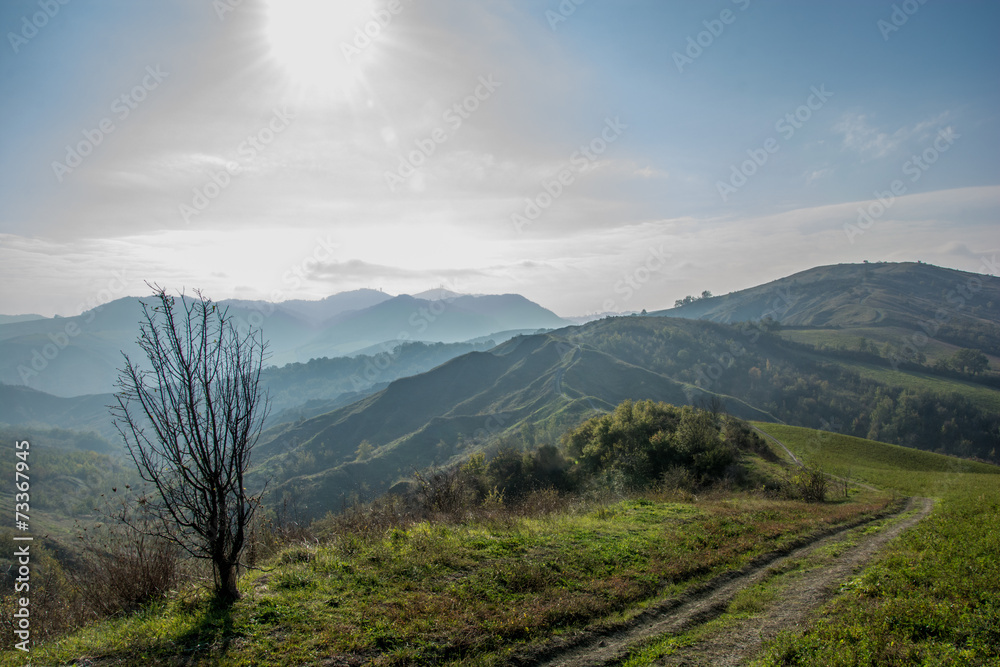 Fototapeta premium Italy: badlands early in the morning