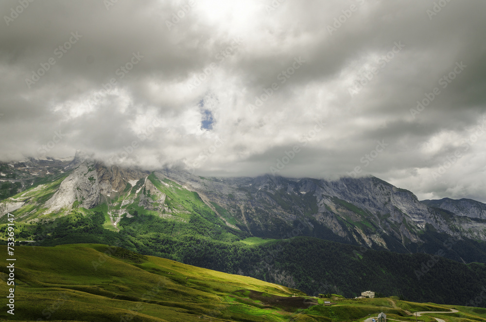 View at  the mountains in Spain