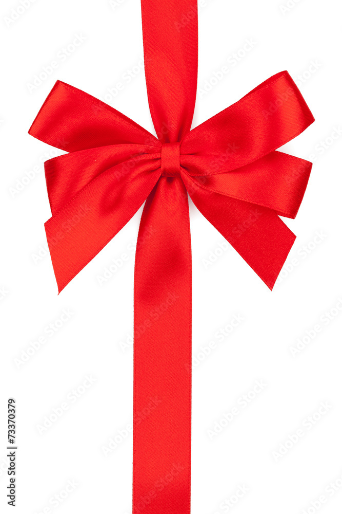 Red ribbon with bow Red ribbon with bow