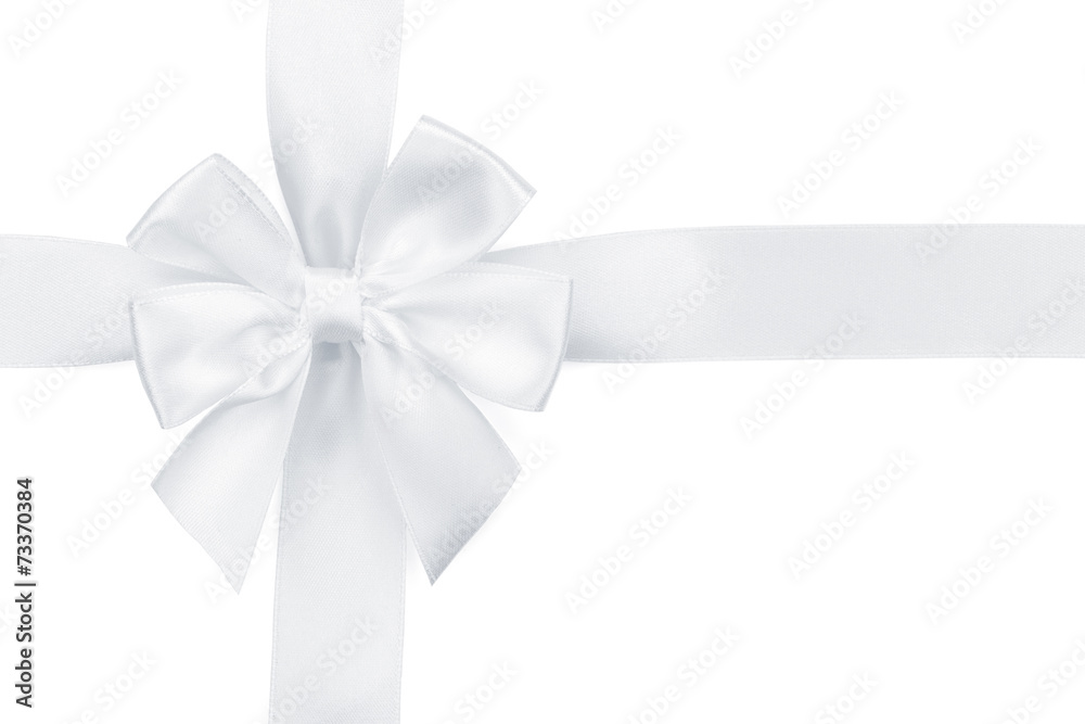 White ribbon with bow White ribbon with bow