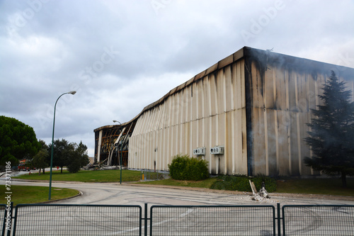 incendio de una fabrica en burgos