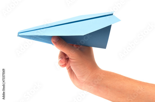 blue paper plane