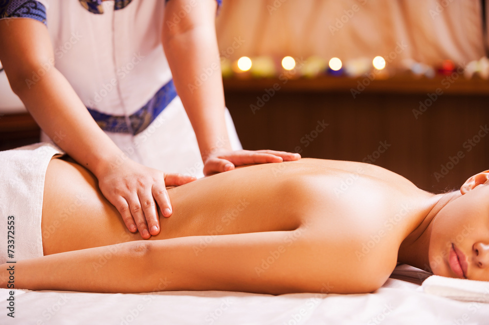 Obraz premium Massaging stress away.