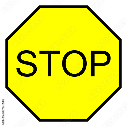 Yellow Stop Sign Vector