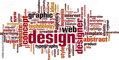 Design word cloud concept. Vector illustration