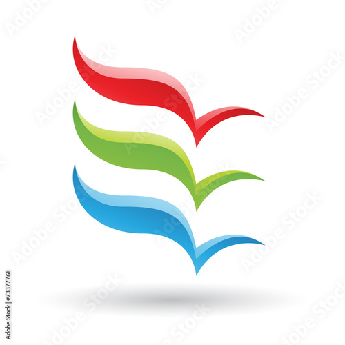 Red, Green and Blue Abstract Icon