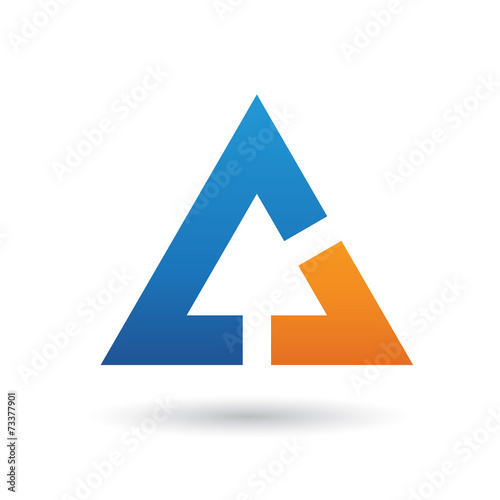 Orange and Blue Abstract Icon