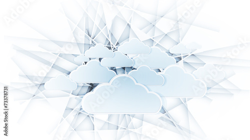 Sky high technology concept. Virtual power of business