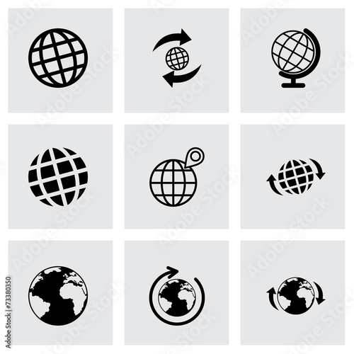 Vector glode icon set