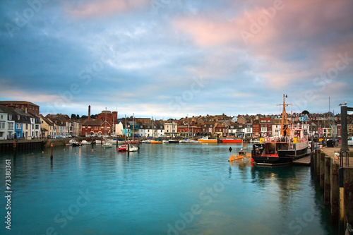 Fishing harbour in Weymouth, Dorset, UK.