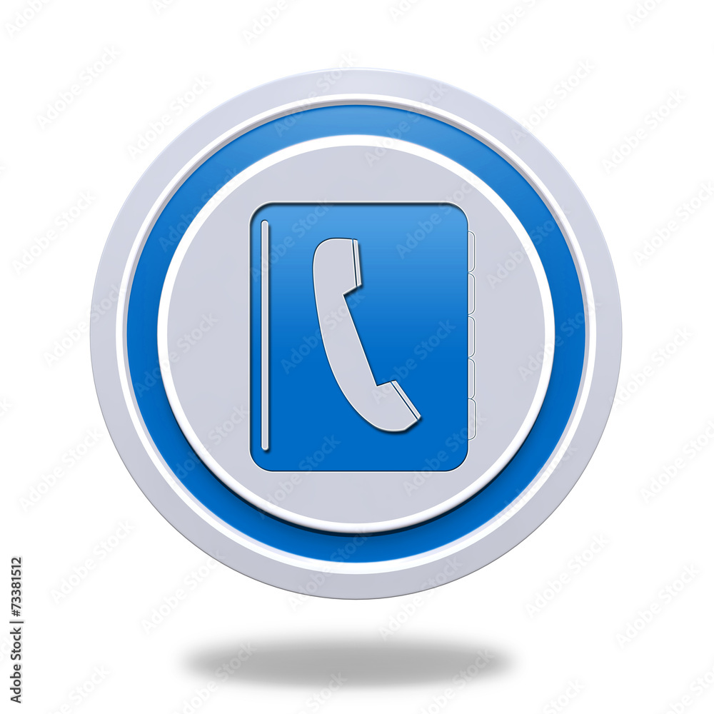 phonebook circular icon on white background phonebook circular icon on white background