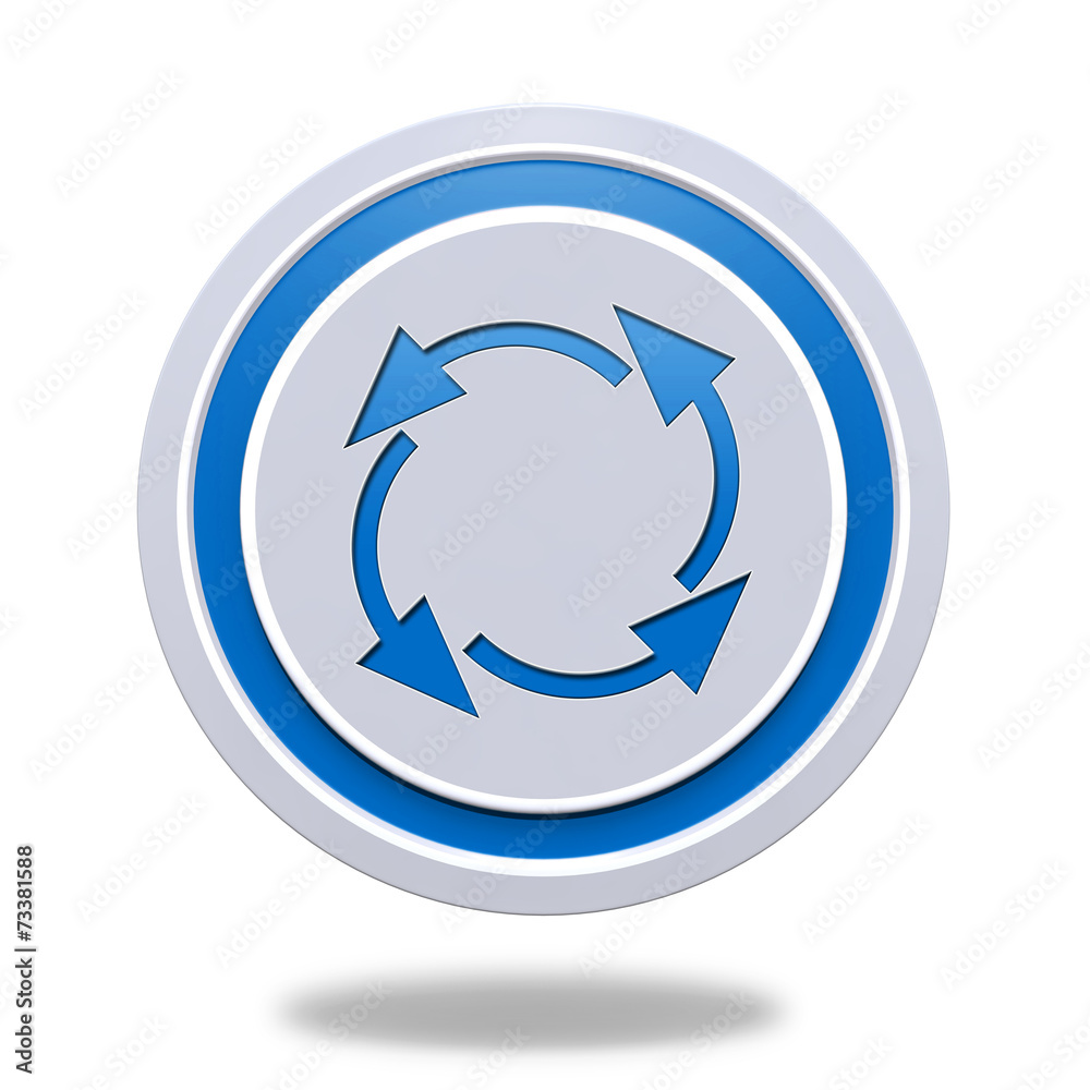 recycle circular icon on white background recycle circular icon on white background