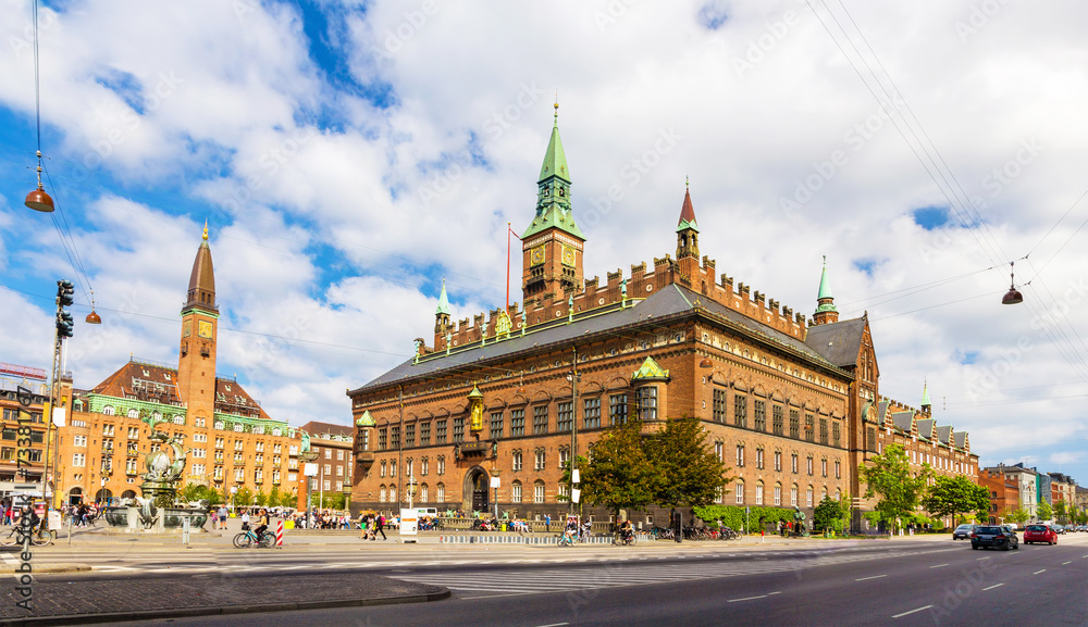 View of Copenhagen city hall, Denmark