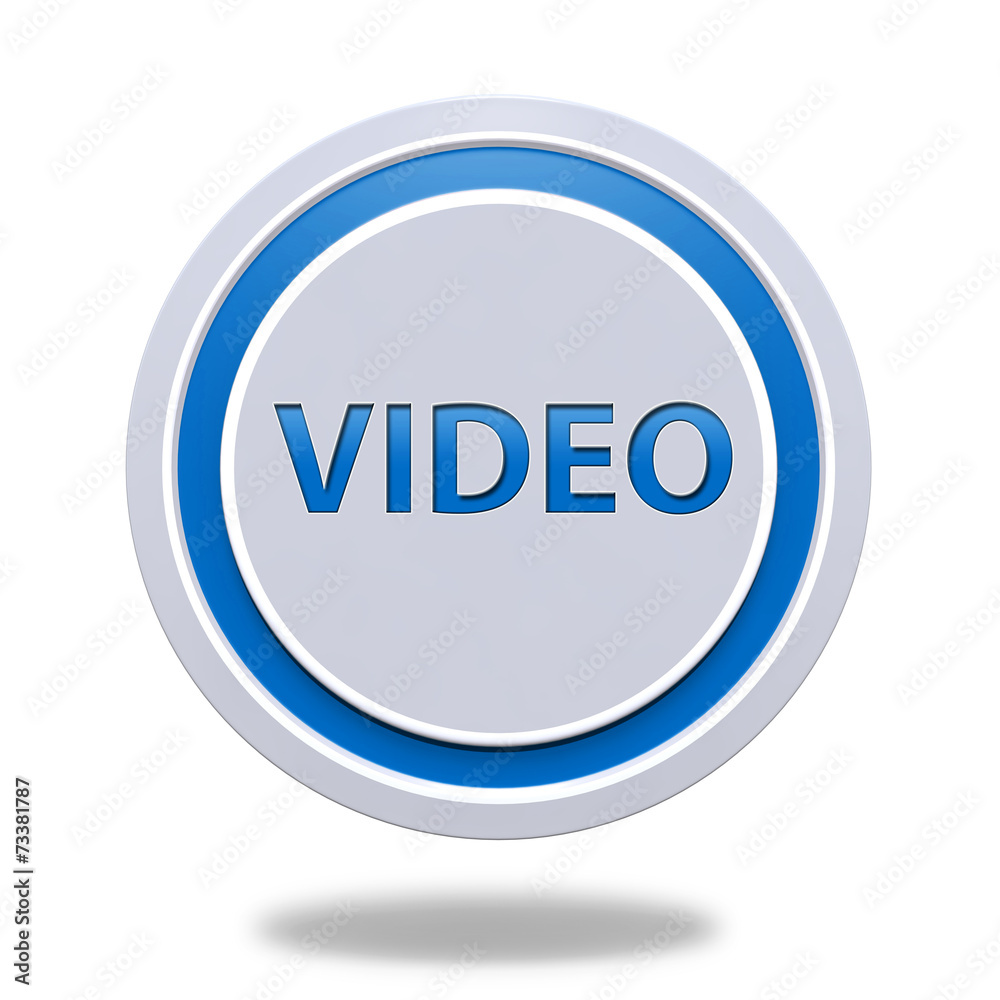 video circular icon on white background video circular icon on white background