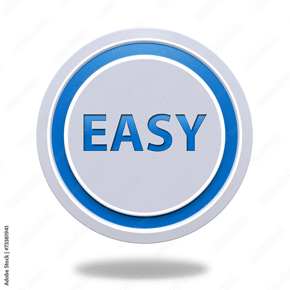 easy circular icon on white background easy circular icon on white background