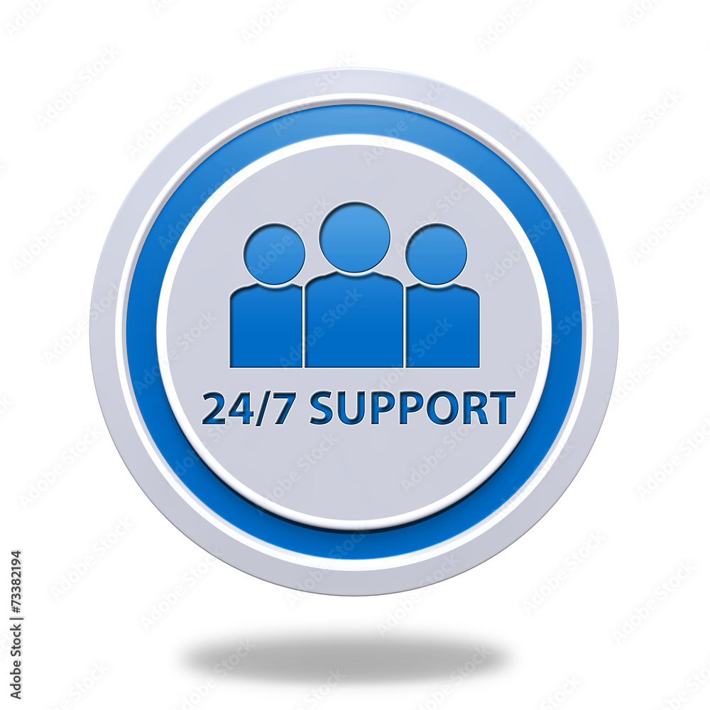 Support circular icon on white background Support circular icon on white background
