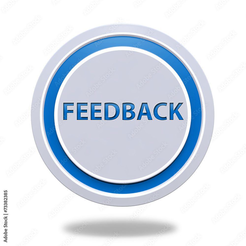 Feedback circular icon on white background Feedback circular icon on white background
