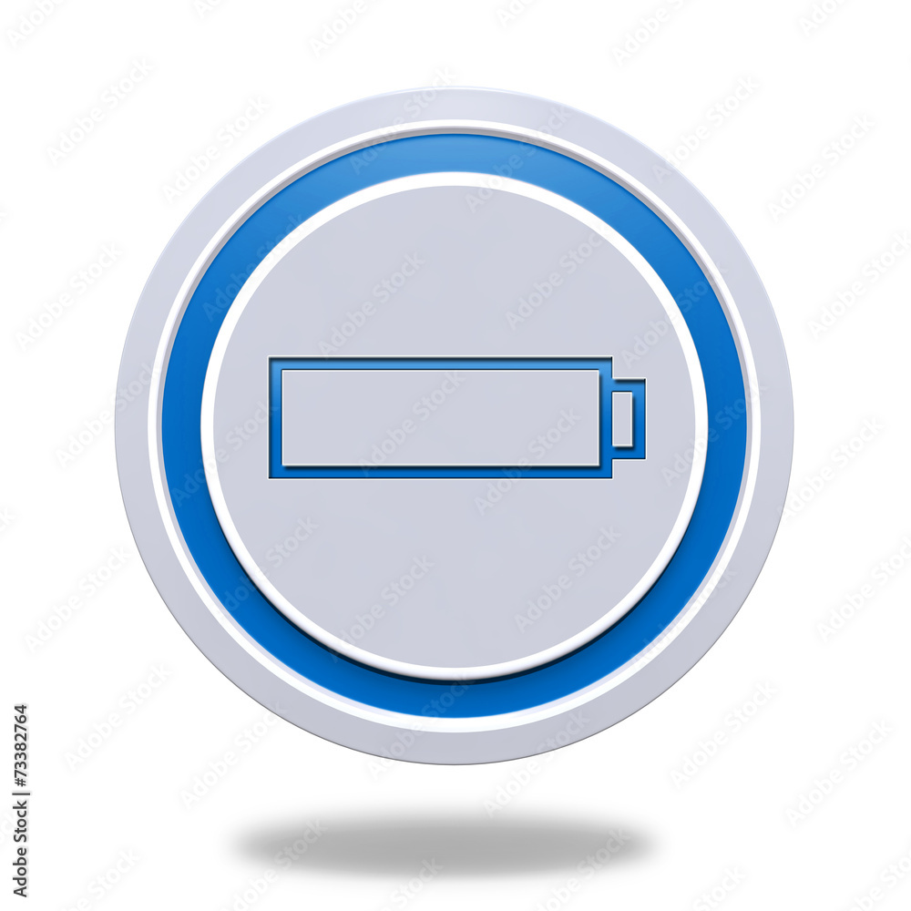 battery circular icon on white background battery circular icon on white background