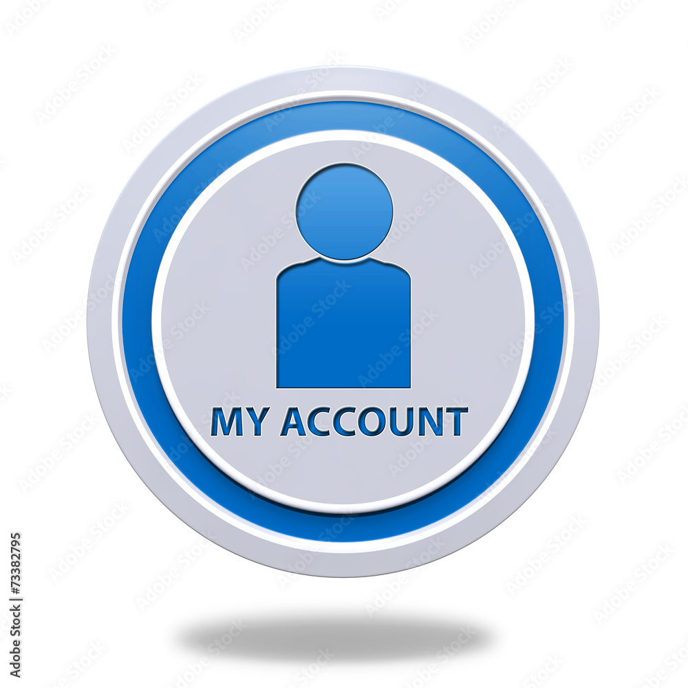 My account circular icon on white background My account circular icon on white background