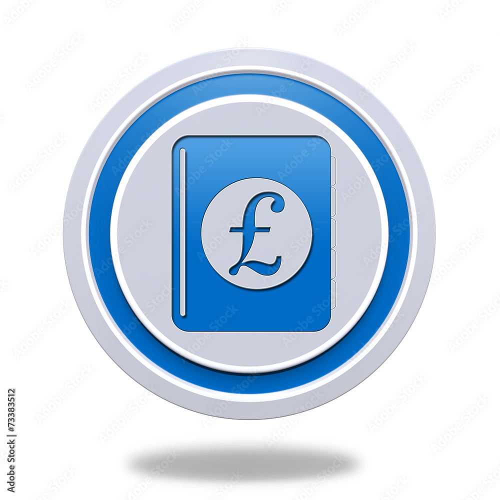 pound money book circular icon on white background pound money book circular icon on white background