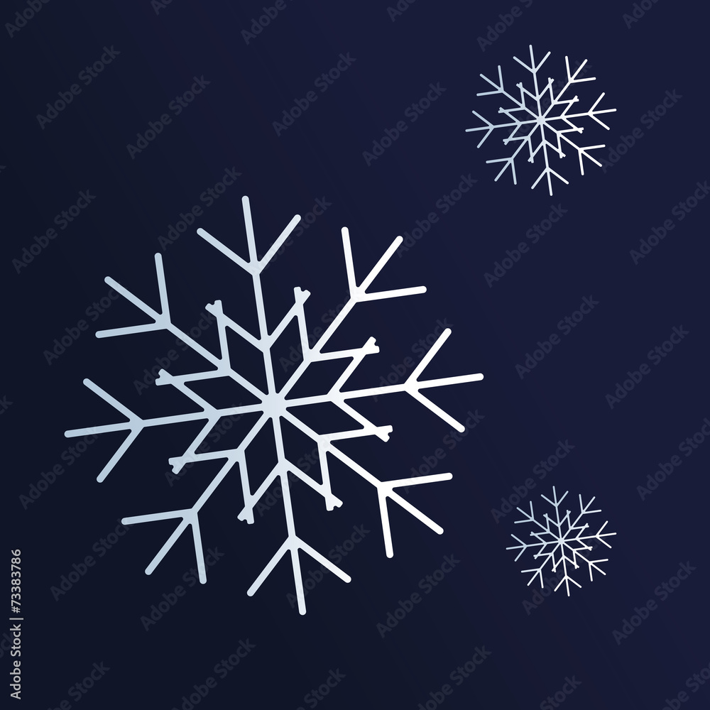 Vector abstract winter background with snowflakes