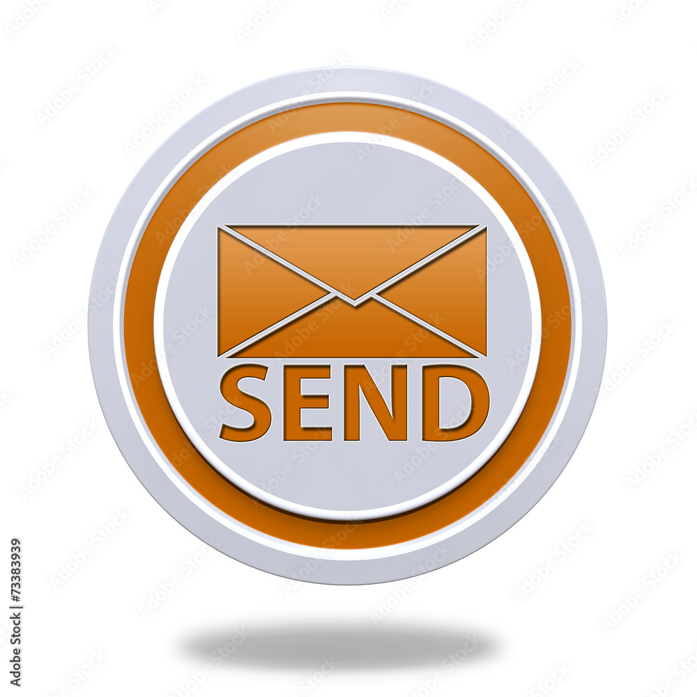 send circular icon on white background