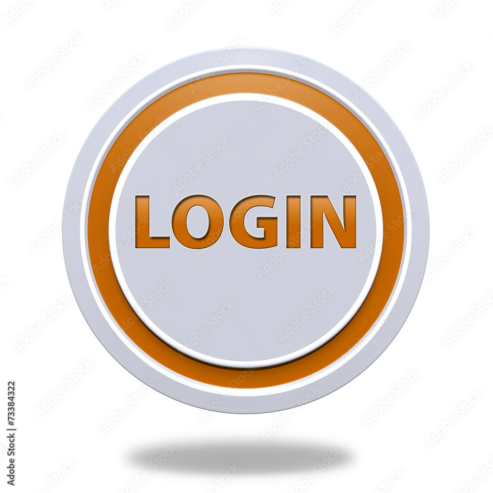login circular icon on white background login circular icon on white background