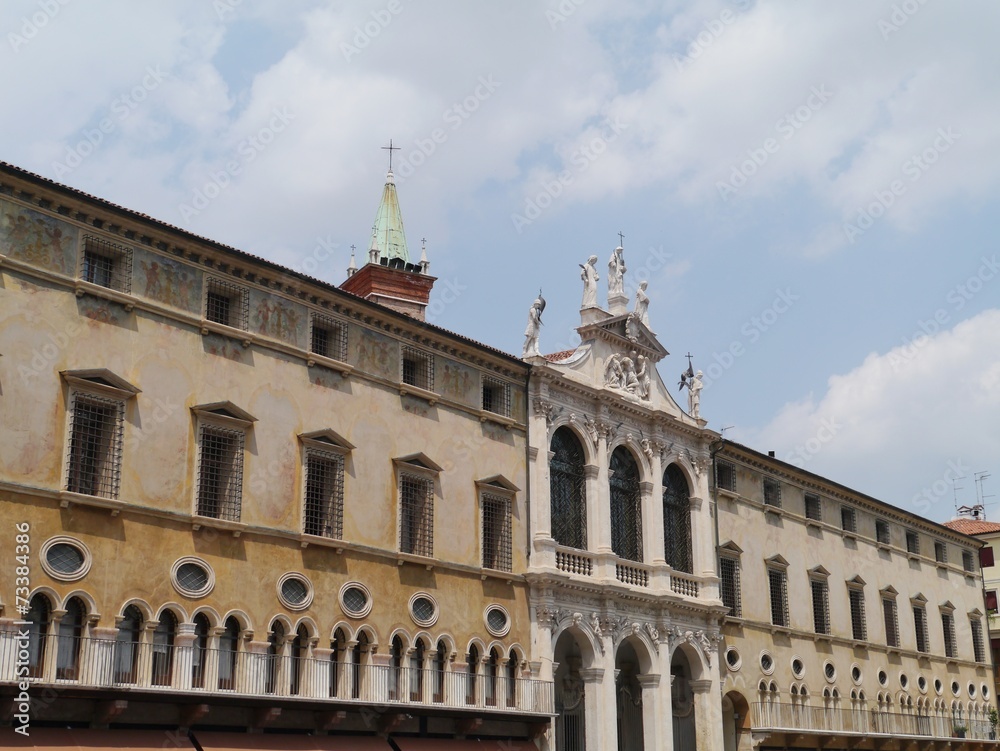 The facade of the church saint Vincent in Vicenza