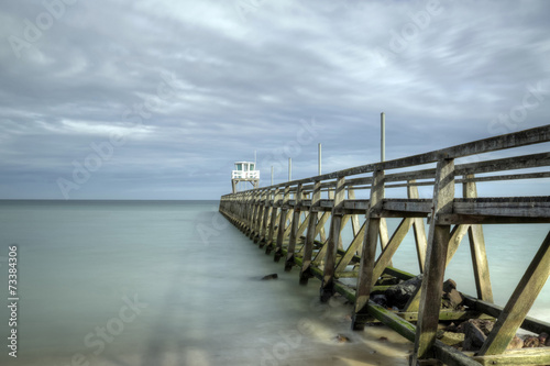 France  Luc sur Mer - Ponton - Temps de pose