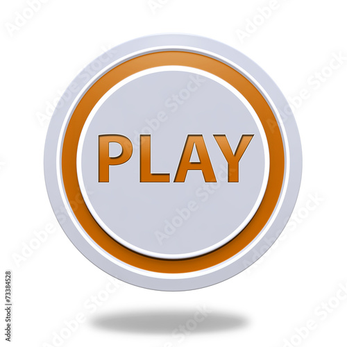 play circular icon on white background