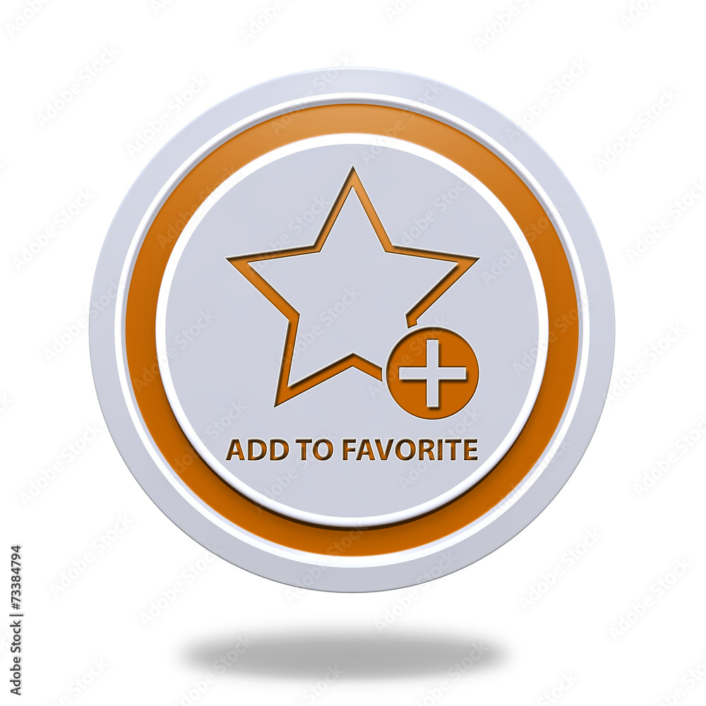 Favorite circular icon on white background Favorite circular icon on white background