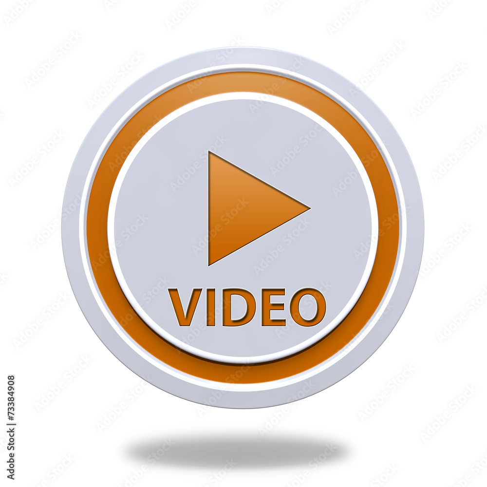 video circular icon on white background video circular icon on white background
