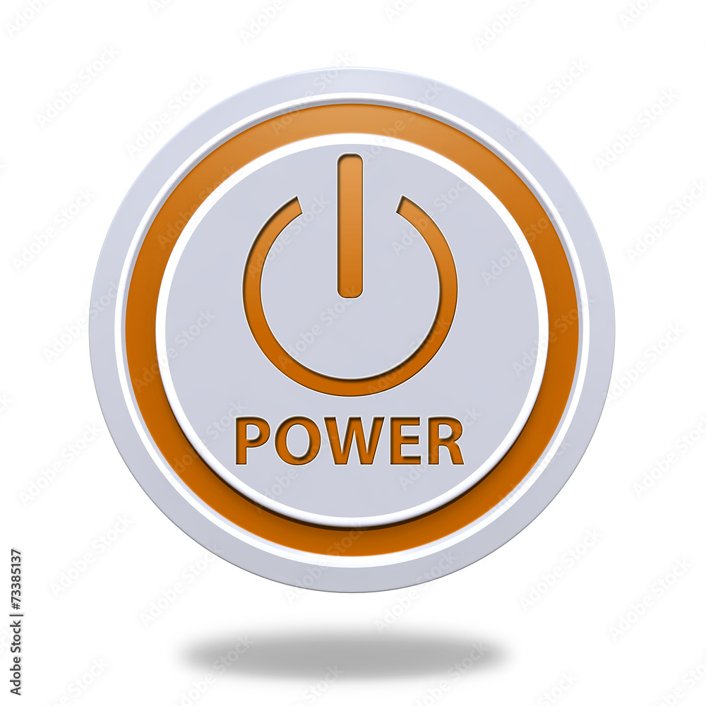 power circular icon on white background