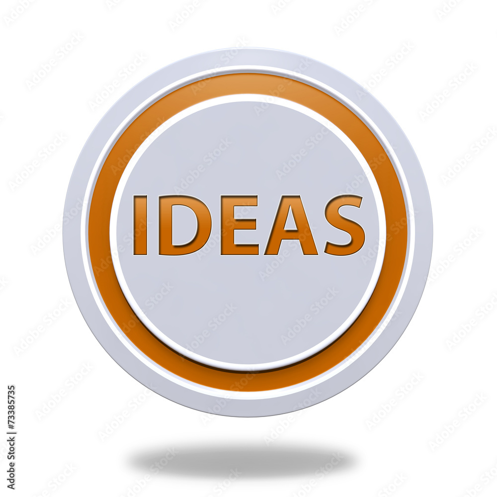 Ideas circular icon on white background Ideas circular icon on white background