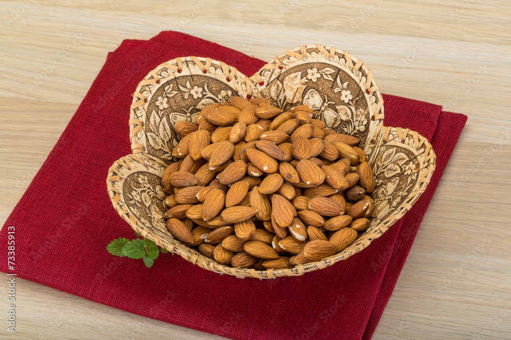 Almond in the bowl