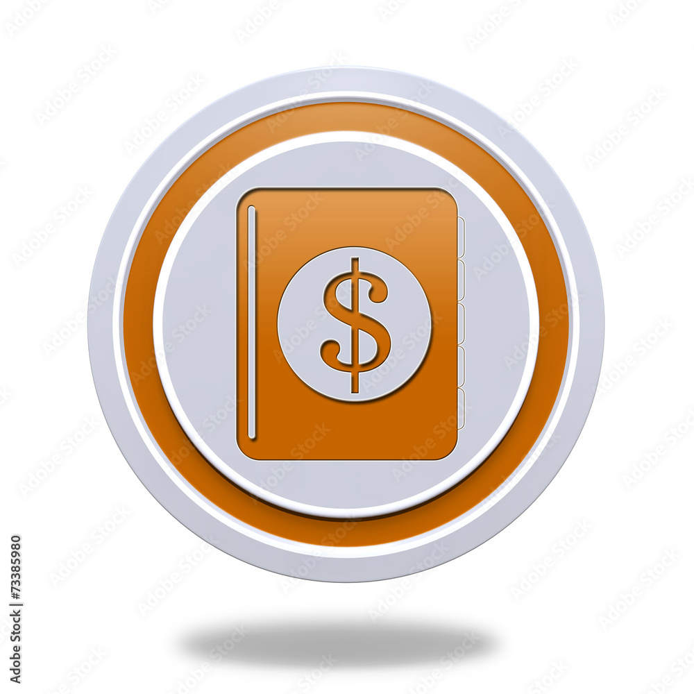 dollar money book circular icon on white background dollar money book circular icon on white background