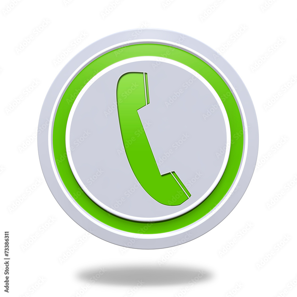 phone circular icon on white background phone circular icon on white background