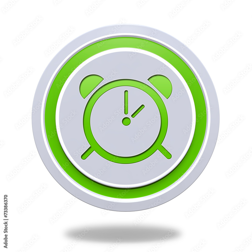 alarm circular icon on white background