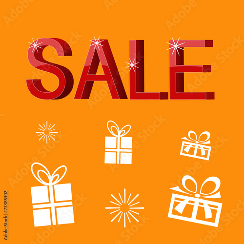 Векторный плакат с надписью SALE