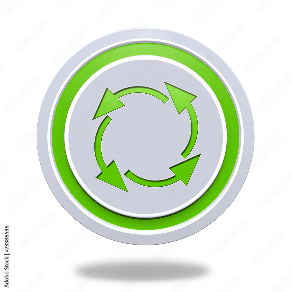 recycle circular icon on white background
