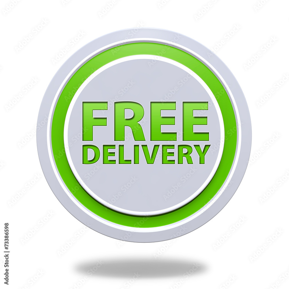 Free delivery circular icon on white background Free delivery circular icon on white background