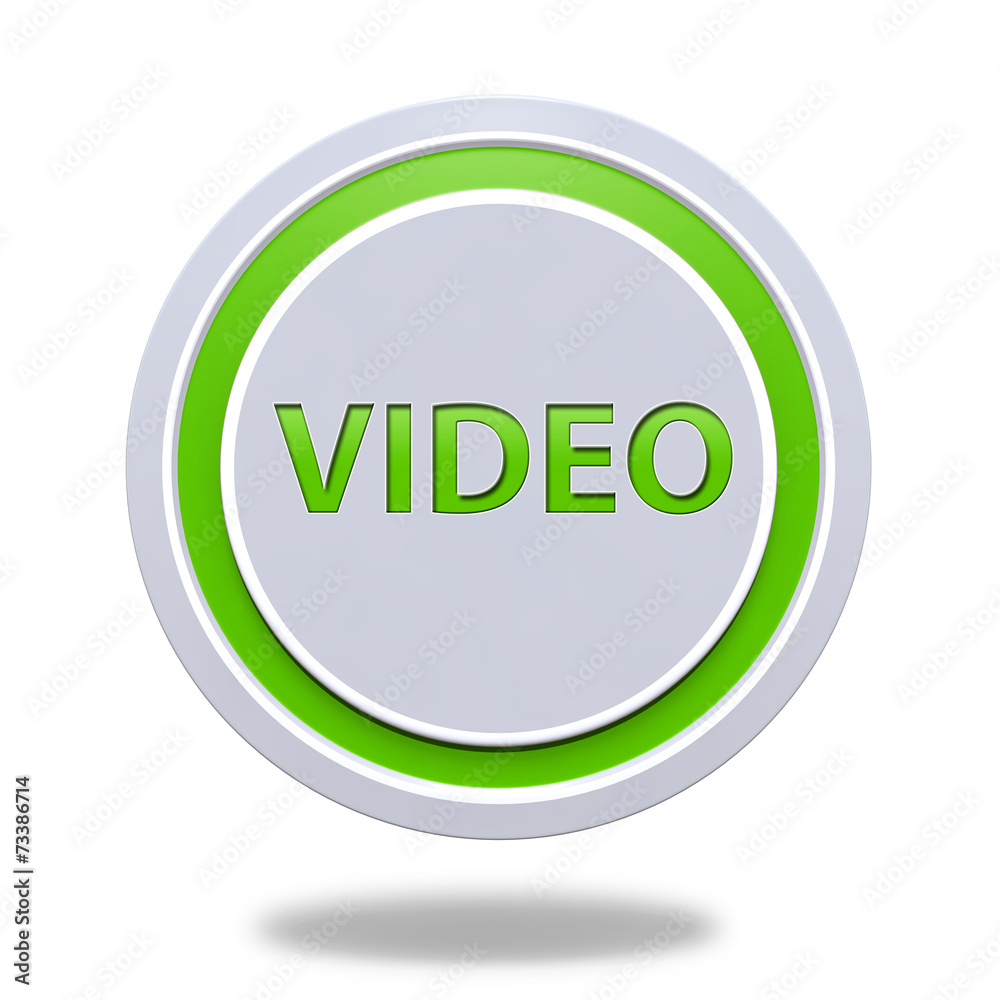 video circular icon on white background video circular icon on white background