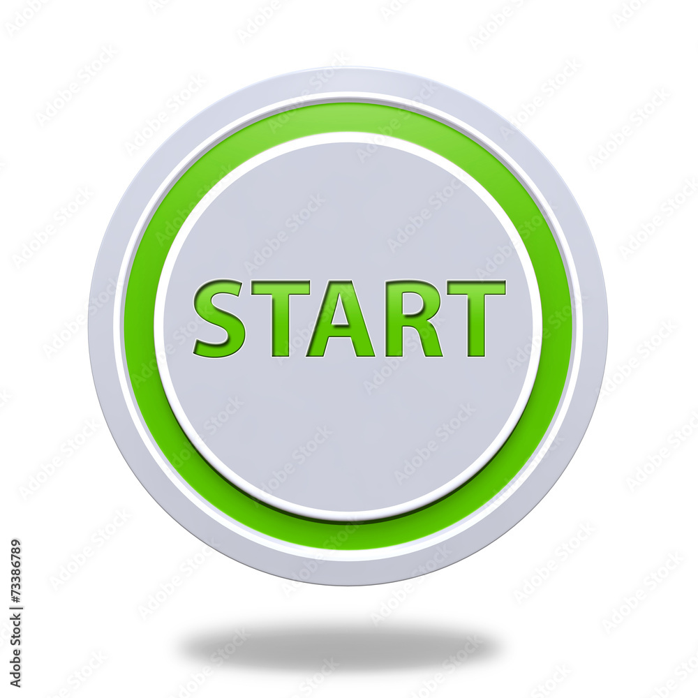 start circular icon on white background start circular icon on white background