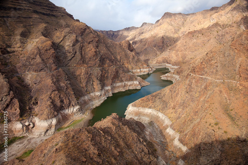 Gran Canaria  Barranco de Aldea  dam Presa de Parrarillo