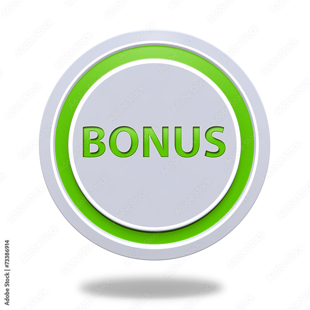 bonus circular icon on white background bonus circular icon on white background